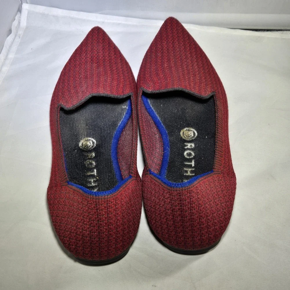 Rothy's The‎ Point Ballet Flats Womens 9 in Scarlett Tweed Rare Retired Color